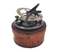 WOANIN Compass, Personalized Engraved Sundial Compass, Antique Brass & Copper Compass, Sundial Clock in Box Gift Sun Clock Vintage Gift (Black & Copper)