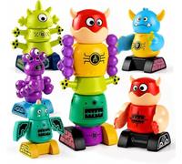 WOANZZ Magnetic Robot Toys for Kids 3-6 Years Old, 35PCS STEM Building Blocks with Storage Box, Toddlers Educational DIY Magnet Stacking Playset, Creative Preschool Gift for Boys Girls, Monster