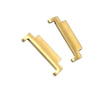 WOATOHO 1Pair Black/Rose Gold Leather Watch Strap Adapter, Convex Head Opening Model Connector 22mm 20mm 18mm(Gold,18 * 22mm)