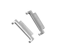 WOATOHO 1Pair Black/Rose Gold Leather Watch Strap Adapter, Convex Head Opening Model Connector 22mm 20mm 18mm(Silver,22 * 22mm)