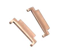 WOATOHO 1Pair Black/Rose Gold Leather Watch Strap Adapter, Convex Head Opening Model Connector 22mm 20mm 18mm(Rose gold,18 * 22mm)