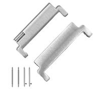 WOATOHO 2pcs High-precision Quick Release Adapters, Silver/Black Leather Watch Strap Connector 20m 22mm(Silver,20 * 20mm)