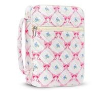 WOBAGMEN Bible Cover Case for Women,Large Bible Tote Bags Organizer Quilted Carrying Case for Girls,Bible Study Supplies Accessories Christian Gifts for Women (linggehua, M)