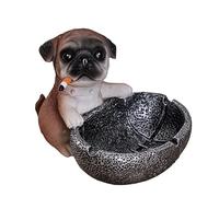 WOBARTCO Football Ashtray,Pug Dog Ash Tray for Cigarettes and Cigar,Cute Ashtrays for Smokers,Resin Ashtray for Indoor Outdoor Patio Garden