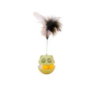 Wobble Cat Toy, Feather Monster Catnip Ball with Spring Balance for 360° Interactive Play and Self-Entertainment (A)