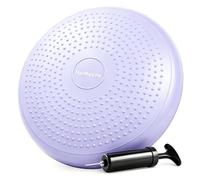 Wobble Cushion Balance Disc, Extra Thick Sensory Pad for Kids & Adults, Flexible Seating Core Strength Trainer for Posture Correction, Desk, Yoga & Stability Workout with Pump (Light Lavender)