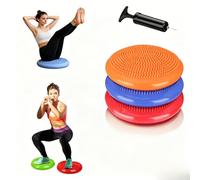 Wobble Cushion, Inflatable Air Stability Cushion Balance Board with Pump, Non-slip Balance Disc Sitting Posture Trainer (3PCS)
