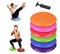 Wobble Cushion, Inflatable Air Stability Cushion Balance Board with Pump, Non-slip Balance Disc Sitting Posture Trainer (6PCS)
