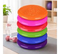 Wobble Cushion, Inflated Wobble Cushion, Inflatable Air Stability Cushion Balance Board with Pump Non-Slip, Balance Disc Sitting Posture Trainer Wiggle Seat (6PCS Color)