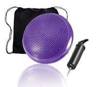 Wobble Cushion Non-Slip Balance Board Inflatable With Air Pump For Core Training Fitness Exercise Sliding Plate For Yoga Stability Disc Balance Pad Ankle Knee Board (BLUE) (purple)