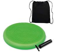 Wobble Cushion Non-Slip Balance Board Inflatable With Air Pump For Core Training Fitness Exercise Sliding Plate For Yoga Stability Disc Balance Pad Ankle Knee Board green (green)