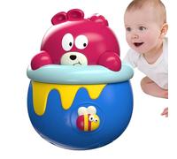Wobble Toys for - Bear Sensory Doll Wobble Toy with Light,Enlightenment Learning Soothing Doll Roll-Up Educational Games for Bedroom &