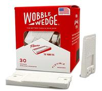 Wobble Wedges Flexible Plastic Shims, Leveling Wedges, White, 30-Pack