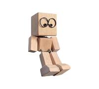 Wobbling Wooden Figure Male 8 x 4 cm Wobbling Wooden Figure Car Wobbling Wooden Figures Wobble Legs Wooden Doll Cars Dashboard Decoration, Vehicle Figure for SUV Truck Saloon