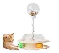 Wobbly Cats Treats Ball - Kitten Toy Fun Roller | CatFood Ball Pet Toy Cat Slow Feeder | Balls Enrichment Feeding Game For Indoor Cat | Hunting Simulation Feeder For Play Exercise And Boredom