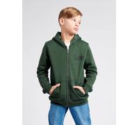 Wobbly Graphic Zip Hoodie Vintage Grey Heather Lee Dark Green 10-11 Years