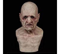 WOBCA Scream Mask,Halloween Masks Adults Halloween Contact Lenses Kids See Ghosts Leather Face Masks Carnival Cosplay Movie Role Party Props Horror Realistic Nun Mask