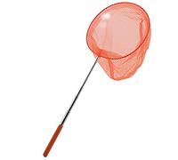Wobekuy Outdoor Catching Catching Butterfly Net Fishing Net Bag Steel Telescopic Fishing Net Tool Outdoor Telescopic Portable Catching Catching Net-Orange