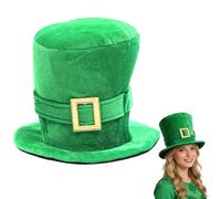 Wobity St. Patrick's Day Hat Leprechaun Green Top Hats for Men & Women St. Patrick's Day Costume Accessory Reusable Irish Festival Hat Christmas Tree Topper