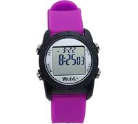 WobL+ World's Smallest & Best Waterproof Vibrating 9 Alarms + Countdown Timer Wristwatch (Purple) Sports/Medicine/Meeting/Potty Reminders, Puurple