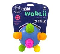 Woblii Sensory Balls with Soft Nubs Made with Food-Grade Silicone - Baby Sensory Toys 6-12 Months Kids Can Use for Crawling & Grasping - Bumble Ball Teething Toys for Baby by Mobi