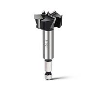 WOBLLMX 1-1/2" Forstner Drill Bit with 3/8" Quick Change Hex Shank,Triple Flute Tungsten Carbide Tipped - for Hard Wood,Soft Wood Woodworking Hinge Cutter Tool Kits for Veneered Plywood Plastic