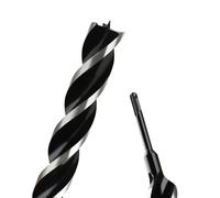 WOBLLMX 1-1/2" x 18" Auger Drill Bit with SDS Plus Shank for Wood | Tri Flute Ship Auger Long Drill Bit for Soft and Hard Wood,Tree Stump,Plastic,Drywall and Composite Materials