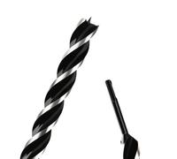 WOBLLMX 1-1/8" x 18" Auger Drill Bit with SDS Plus Shank for Wood | Tri Flute Ship Auger Long Drill Bit for Soft and Hard Wood,Tree Stump,Plastic,Drywall and Composite Materials