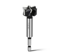WOBLLMX 1-3/16" Forstner Drill Bit with 1/4" Quick Change Hex Shank,Triple Flute Tungsten Carbide Tipped - for Hard Wood,Soft Wood Woodworking Hinge Cutter Tool Kits for Veneered Plywood Plastic