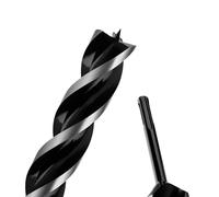 WOBLLMX 1-3/8" x 12" Auger Drill Bit with SDS Plus Shank for Wood | Tri Flute Ship Auger Long Drill Bit for Soft and Hard Wood,Tree Stump,Plastic,Drywall and Composite Materials