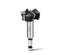 WOBLLMX 1-9/16" Forstner Drill Bit with 3/8" Quick Change Hex Shank,Triple Flute Tungsten Carbide Tipped - for Hard Wood,Soft Wood Woodworking Hinge Cutter Tool Kits for Veneered Plywood Plastic