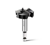 WOBLLMX 2-1/16" Forstner Drill Bit with 3/8" Quick Change Hex Shank,Triple Flute Tungsten Carbide Tipped - for Hard Wood,Soft Wood Woodworking Hinge Cutter Tool Kits for Veneered Plywood Plastic