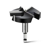 WOBLLMX 3-1/4" Forstner Drill Bit with 3/8" Quick Change Hex Shank,Triple Flute Tungsten Carbide Tipped - for Hard Wood,Soft Wood Woodworking Hinge Cutter Tool Kits for Veneered Plywood Plastic