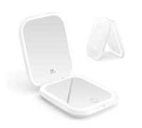 WOBSION Compact Mirror with Light, 1X & 5X Magnification Pocket Mirror