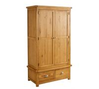 Birlea Woburn 2 Door 2 Drawer Wardrobe Oak in Brown Birlea Brown