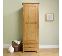 Woburn Rustic Oak 1 Door Wardrobe