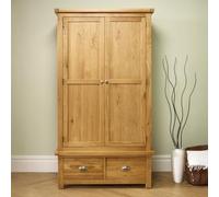 Woburn Rustic Oak 2 Door Wardrobe
