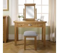 Woburn Rustic Oak 3 Drawer Dressing Table