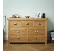Woburn Rustic Oak 4+3 Drawer Wide Chest