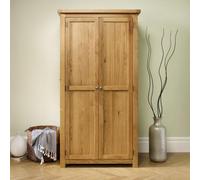 Woburn Rustic Oak Plain 2 Door Wardrobe