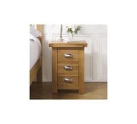 Birlea Woburn Small 3 Drawer Bedside Oak in Brown Birlea Brown
