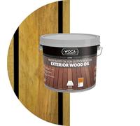 WOCA Exterior Wood Oil Natural, Danish Decking Oil for Outdoor Wood, Garden Furniture and Cladding, Water-Based UV Protection, 2.5 L