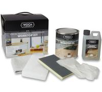 WOCA Worktop Oil kit (Natural) All You Need for The Maintenance of Kitchen Worktop or Furniture. This Danish Oil for Wood Highlights The Wood’s Natural Glow Fresh Appearance.