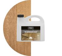 WOCA Oil Refreshing Soap, Wood Floor Cleaner for Oiled Wood, Natural, 2.5 L | Concentrated liquid, hardwax-oiled & UV-oiled floors, cleans and nourishes in one step, parquet, engineered oak, hardwood