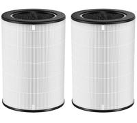 WOCASE AP-T40FL Filter Replacement, Compatible with HoMedics AP-T40, AP-T40FL, AP-T40WT, AP-T40WTAR, AP-T45, AP-T45-BK and AP-T45-WT Air Purifier, 3-in-1 True HEPA Filter, Part #1461901, 2Pack