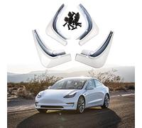 Wocch Mud Flaps for Tesla Model 3 2016-2022 Splash Guards Front Rear Fender Protection Mudflaps No Need to Drill Holes (Set of 4, White)