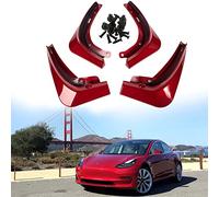Wocch Mud Flaps for Tesla Model 3 2017-2023 Splash Guards Front Rear Fender Protection Mudflaps No Need to Drill Holes (Set of 4, Red)