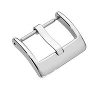WOCCI 22mm Square Buckle for Watch Strap, Polished Stainless Steel (Silver)