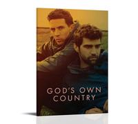WOCGHWPOT God's Own Country Waterproof Poster Wall Decoration Living Room Bathroom Kitchen Multifunctional Modern Printing Easy to Clean Decorative Gifts 20x30inch(50x75cm) Frame-style