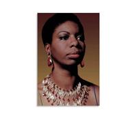 WOCGHWPOT Nina Simone Waterproof Poster Wall Decoration Living Room Bathroom Kitchen Multifunctional Modern Printing Easy to Clean Decorative Gifts 24x36inch(60x90cm) Unframe-style